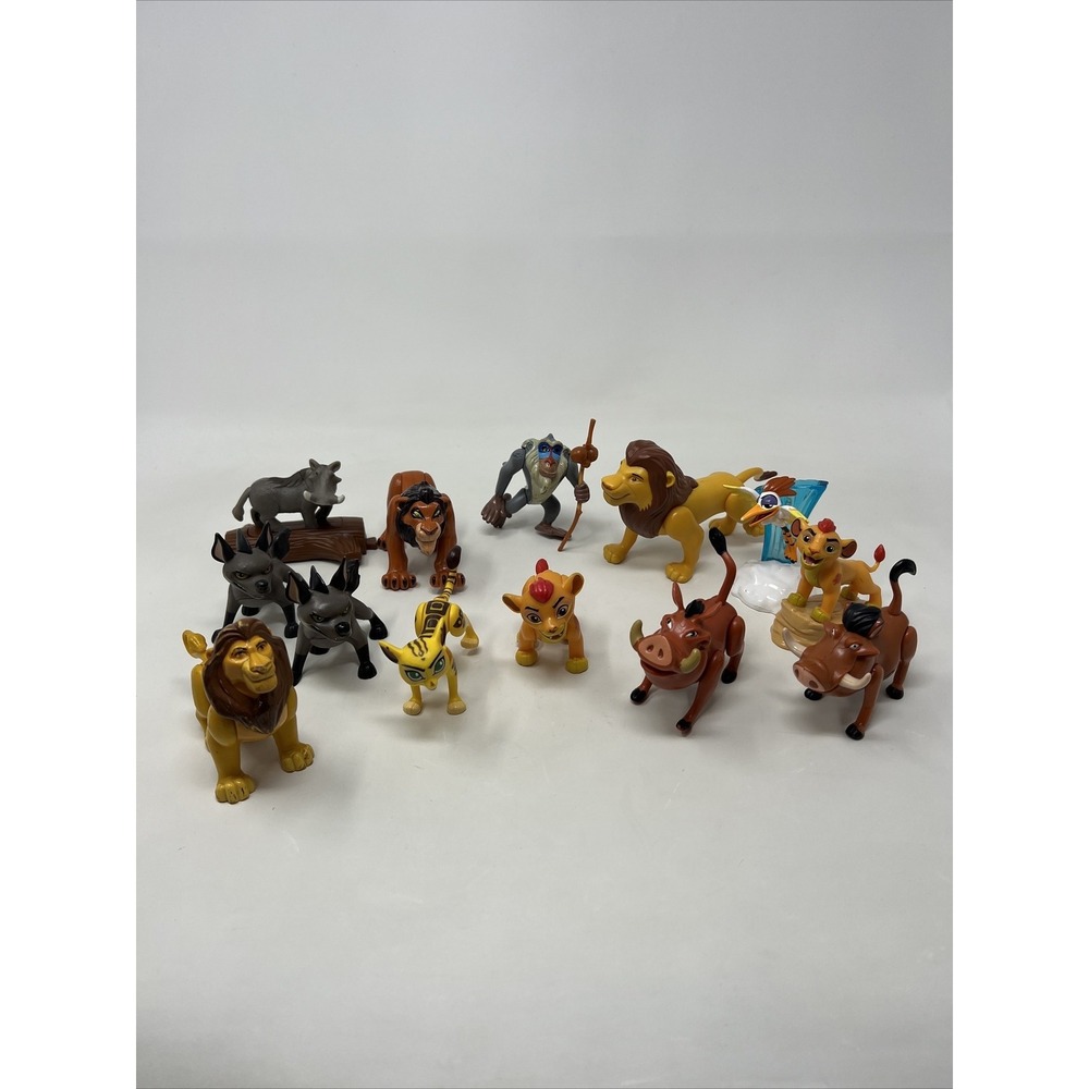 Vintage Disney Lion King‎ Action Figure Lot Simba Scar Mufasa Rafiki